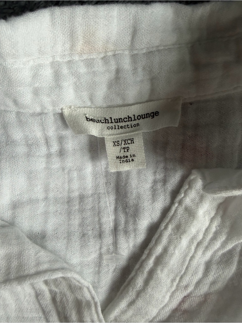 BeachLunchLounge White Cotton Palm Tree Tie Front Beach Top XS NWOT Summer Boho - Picture 6 of 10